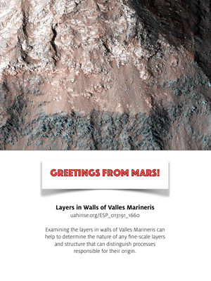 Layers in Walls of Valles Marineris
