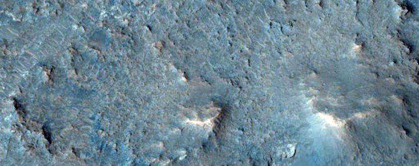 Crater with Central Uplift on Floor of Mutch Crater