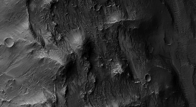 The Textures of a Crater