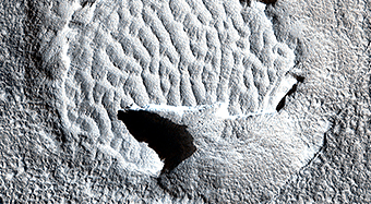 Dunas endurecidas en Arcadia Planitia