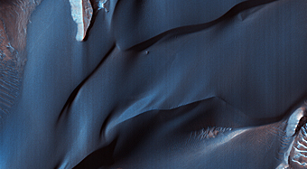 The Velvety Blue Dunes of Melas Chasma