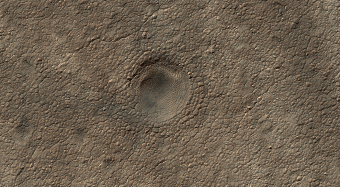 A Crater on the South Polar Layered Deposits