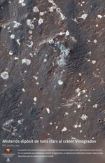 Misteriós dipòsit de tons clars al cràter Vinogradov