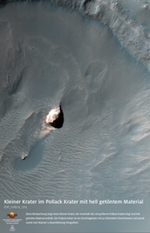 Kleiner Krater im Pollack Krater mit hell getntem Material