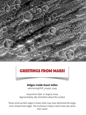 Ridges inside Kasei Valles