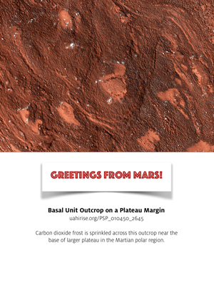Basal Unit Outcrop on the Plateau Margin Near 180 Degrees East Longitude