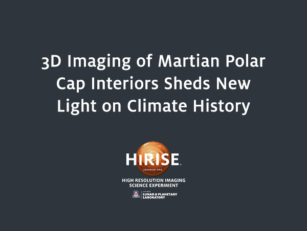 3-D Imaging of Martian Polar-Cap Interiors Sheds New Light on Climate History
