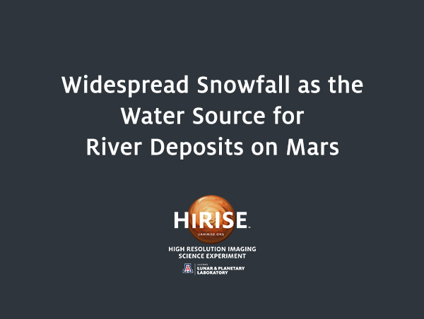 Widespread Snowfall as the Water Source for River Deposits on Mars