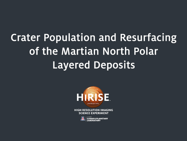 Crater Population and Resurfacing of the Martian North Polar Layered Deposits