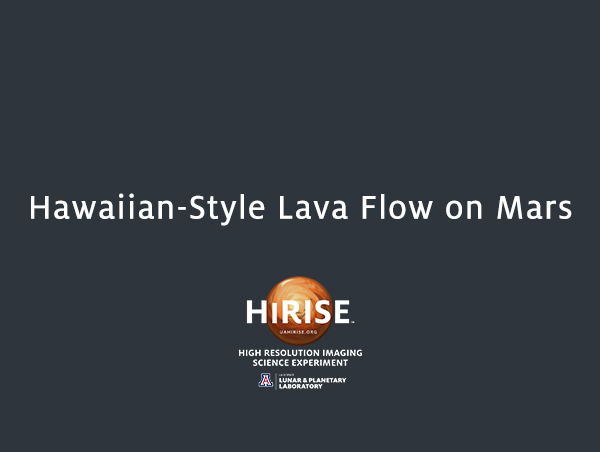 Hawaiian-Style Lava Flow on Mars