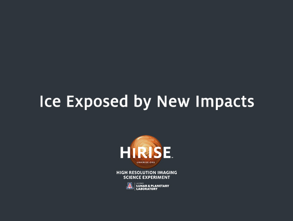 Ice Exposed by New Impacts