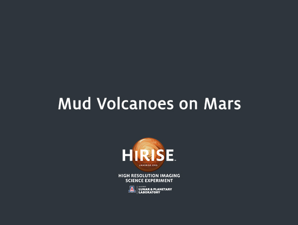 Mud Volcanoes on Mars