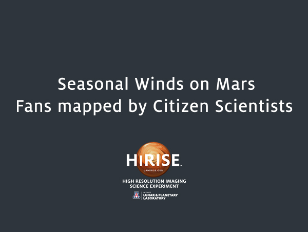 Seasonal Winds on Mars Fans mapped by Citizen Scientists