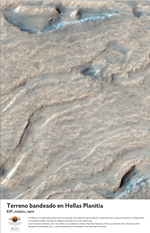 Terreno bandeado en Hellas Planitia