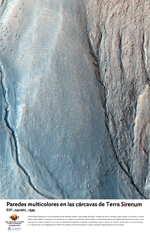 Paredes multicolores en las crcavas de Terra Sirenum