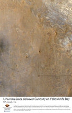 Una vista nica del rover Curiosity en Yellowknife Bay