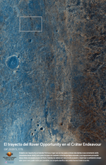 El trayecto del Rover Opportunity en el Crter Endeavour
