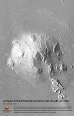 Compactacin diferencial alrededor del pico de un crter