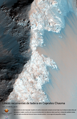 Lneas recurrentes de ladera en Coprates Chasma