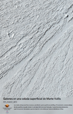 Galones en una colada superficial de Marte Vallis