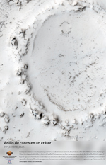 Anillo de conos en un cráter