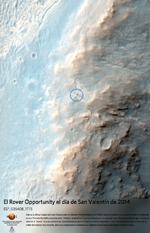 El Rover Opportunity el da de San Valentn de 2014