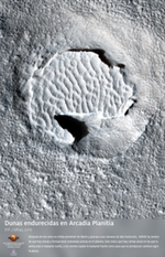 Dunas endurecidas en Arcadia Planitia