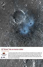 El “blues” de un nuevo cráter