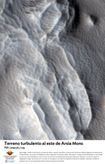 Terreno turbulento al este de Arsia Mons