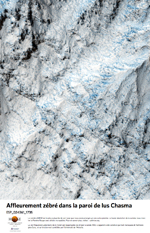 Affleurement zbr dans la paroi de Ius Chasma