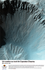 Un cratre au nord de Coprates Chasma