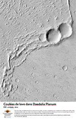 Coules de lave dans Daedalia Planum