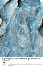 Hugsanleg lotubundin setmyndun í gíg á Arabia Terra