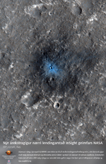 Nr rekstraggur nrri lendingarsta InSight geimfars NASA
