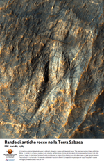 Bande di antiche rocce nella Terra Sabaea