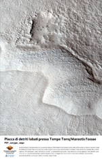 Placca di detriti lobati presso Tempe Terra/Mareotis Fossae
