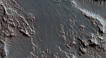 Possible Evaporites on Floor of Unnamed Crater in Uzboi Vallis