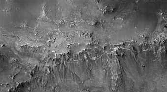 Interior Wall and Ejecta of 20-Kilometer Diameter Crater near Toro Crater