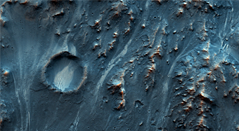 Phyllosilicate-Rich Terrain in Degraded Crater