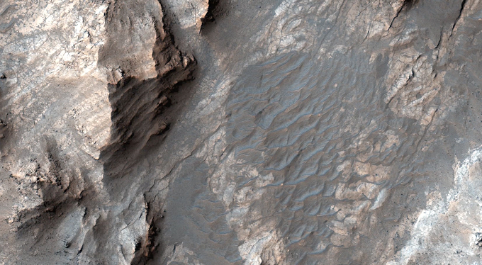Steeply-Dipping Layers in Candor Chasma