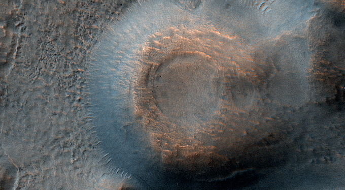 Cones near Northern Mid-Latitude Crater Ejecta