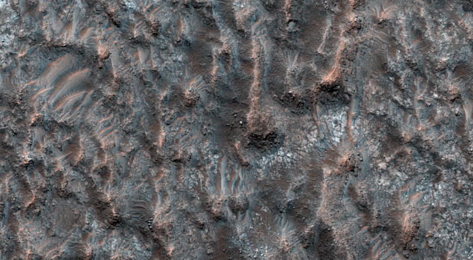 Rocky Deposits on a Crater Floor