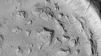 Lava-Filled Crater in Central Elysium Planitia