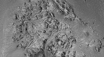 Alluvial Fans in Northeastern Mojave Crater
