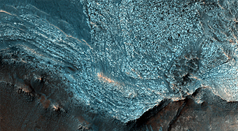 Kleurige lagen in Nili Fossae 