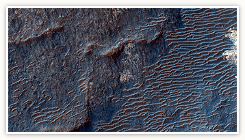 Ablagerungen im Aram Krater 