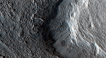 Remnants of a Viscous Flow on Mars