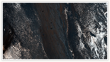 Slope Lineae along Coprates Chasma Ridge