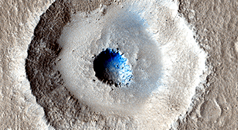 Craters in an Icy Surface