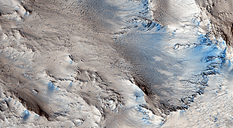Sedimentary Fans North of Mojave Crater